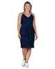 Olivia Denim Belted Midi Dress - thumbnail