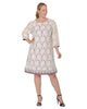 Marina Lace Boat Neck Midi Dress - thumbnail