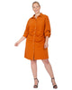 Ryley Ruched Button Front Mini Dress - thumbnail