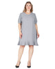 Fiona Puff Sleeve Ruffle Hem Mini Dress - thumbnail