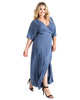 Aubrey Kimono Wrap Maxi Dress - thumbnail