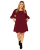 Tenley Balloon Sleeve Midi Dress - thumbnail