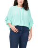 Willow Flutter Sleeve Henley - thumbnail