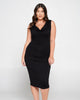 Kim Cowl Neck Midi Dress - thumbnail