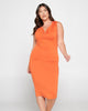 Kim Cowl Neck Midi Dress - thumbnail