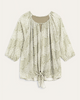 Delilah Printed Peasant Top - thumbnail