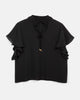 Joy Smocked Flutter Sleeve Blouse - thumbnail