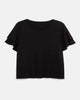 Cali Double Flutter Elbow Sleeve Top - thumbnail