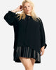 Fatima Tie Neck Peasant Blouse - thumbnail