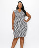 Kim Cowl Neck Midi Dress - thumbnail