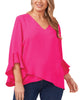Natalie Flutter Sleeve Tunic - thumbnail