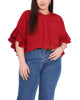 Aubrey Ruffle Sleeve Blouse - thumbnail