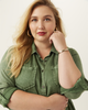 Ellie Split Back Quarter Sleeve Shirt - thumbnail