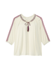 Clarissa 3/4 Sleeve Smock Neck Balloon Sleeve Top - thumbnail