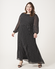Arwen Pleated Polka Dot Maxi Dress - thumbnail