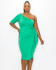 Cheyenne One Shoulder Midi Dress - thumbnail