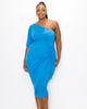 Cheyenne One Shoulder Midi Dress - thumbnail