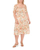 Rachelle Puff Sleeve Midi Dress - thumbnail