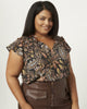 Teresa Flutter Sleeve Tie Neck Blouse - thumbnail