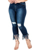 Gabriella Raw Hem Ankle Jeans - thumbnail