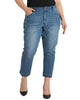 Zoe Unraveled Hem Cropped Jeans - thumbnail