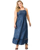 Peggy Denim Maxi Dress - thumbnail