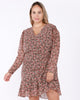 Violeta Wrap Front Drawstring Dress - thumbnail
