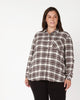 Samira Button Front Plaid Shirt - thumbnail