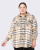 Brylee Plaid Snap Front Shacket - thumbnail