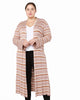 Joey Longline Striped Cardigan - thumbnail