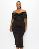Zariah Ribbon Detail Midi Dress - thumbnail