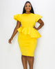 Calista Peplum Dress - thumbnail