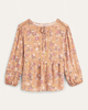 Tiffany Printed Peplum Peasant Top - thumbnail