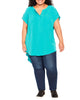Lucy Pleated Button Top - thumbnail