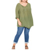 Ellie Pintuck Lace Top - thumbnail