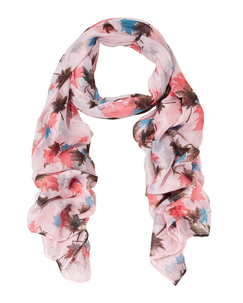 Ofra Leaf Scarf | Pink / Red