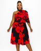 Cavalli Floral Flare Dress - thumbnail