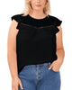 Lexi Clip Chiffon Knit Top - thumbnail