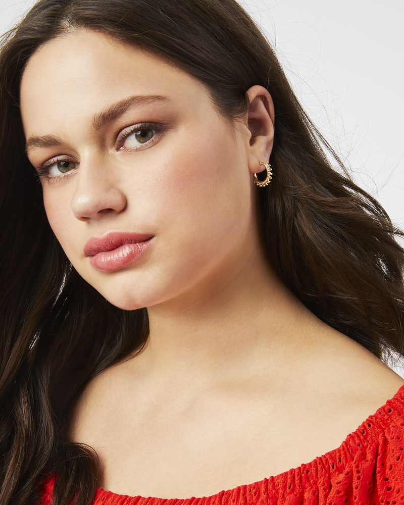 Ariel Hoop and Stud Earring Set | Gold