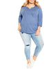 Cecilia Notch Neck Tee - thumbnail