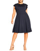 Aubree Frill Shoulder Dress - thumbnail