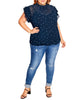 Ariel Pleated Spot Top - thumbnail