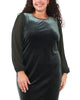 Danika Knit Velvet Dress - thumbnail