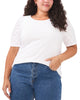 Anisa Ruffle Sleeve Eyelet Top - thumbnail