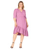 Penny Ruffle Hem Midi Dress - thumbnail