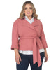 Elodie Cropped Wrap Trench Jacket - thumbnail