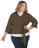 Elodie Cropped Wrap Trench Jacket - thumbnail