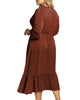 Penny Ruffle Hem Midi Dress - thumbnail