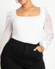Evelyn Square Neck Top - thumbnail