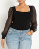 Evelyn Square Neck Top - thumbnail